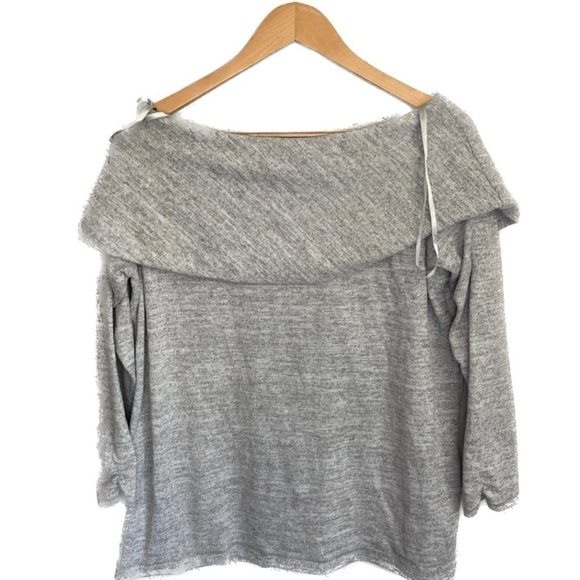 T by Talbots Pull Over Grey Cowl Neck Sweatshirt Sweater Size 1XP Petite - Picture 2 of 11